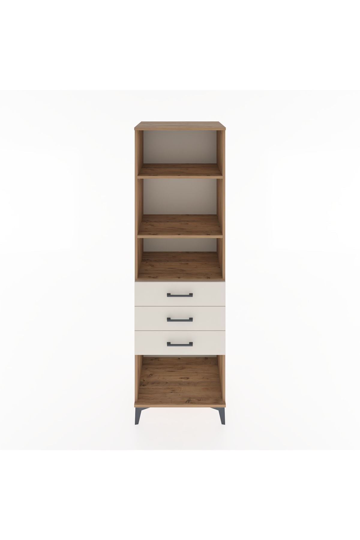 Hyperion Dolap 3 Raflı 3 Çekmeceli 60x44x195 Çam-Aytaşı