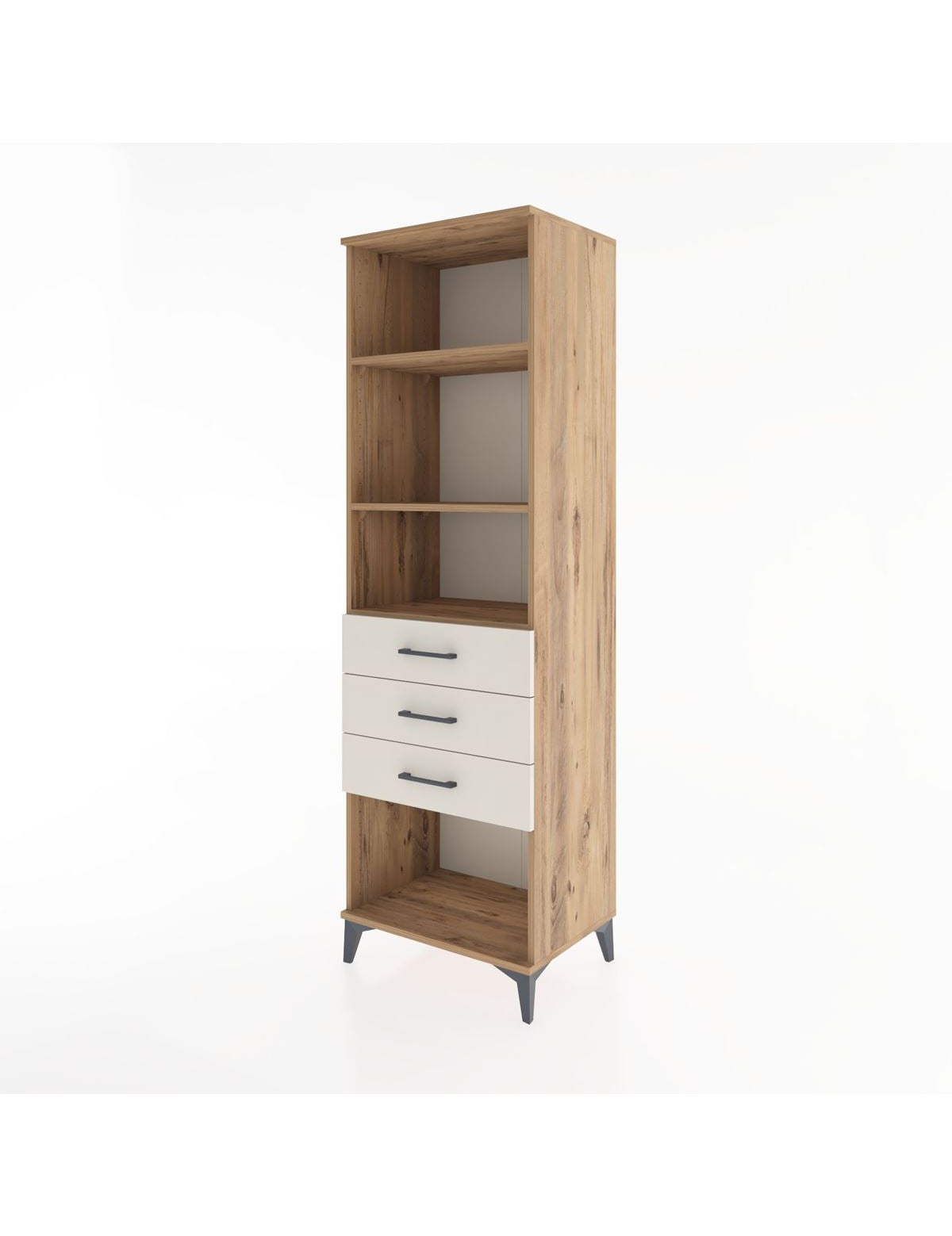 Hyperion Dolap 3 Raflı 3 Çekmeceli 60x44x195 - S59M117V7B