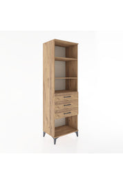 Hyperion Dolap 3 Raflı 3 Çekmeceli 60x44x195 Çam-Çam