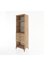Hyperion Dolap 3 Raflı 3 Çekmeceli 60x44x195 Çam-Çam