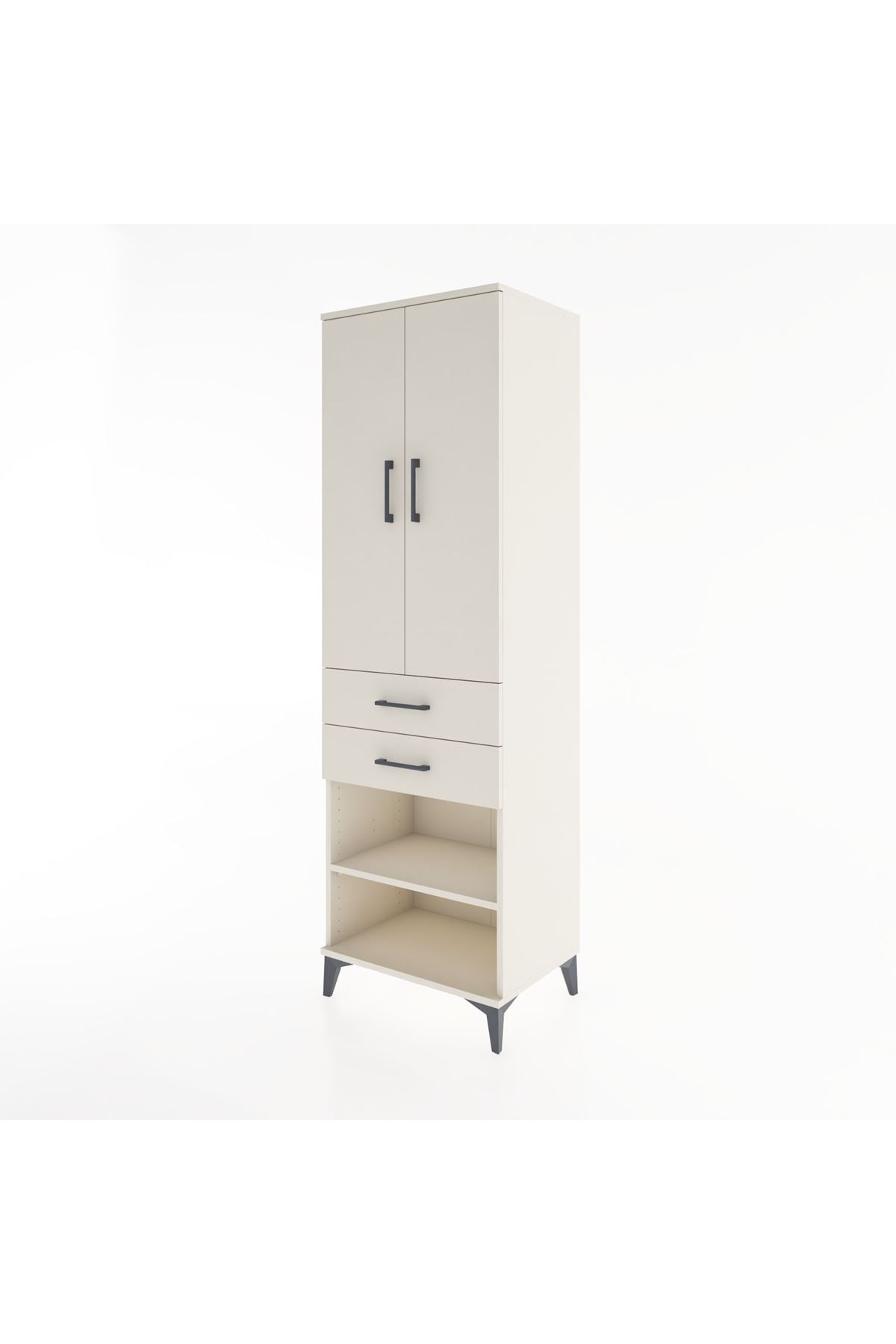 Hyperion Dolap 2 Raflı 2 Çekmeceli Tek Askılı 60x44x195 Aytaşı-Aytaşı