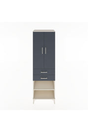 Hyperion Dolap 2 Raflı 2 Çekmeceli Tek Askılı 60x44x195 Aytaşı-Antrasit