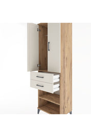 Hyperion Dolap 2 Raflı 2 Çekmeceli Tek Askılı 60x44x195 Çam-Aytaşı
