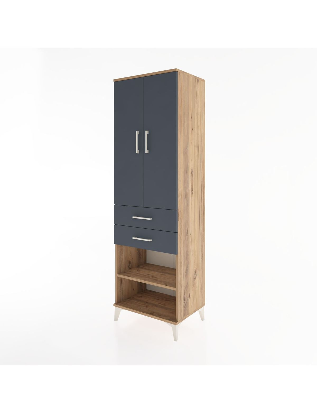 Hyperion Dolap 2 Raflı 2 Çekmeceli Tek Askılı 60x44x195 - S59M118V8B