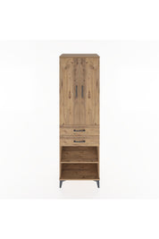 Hyperion Dolap 2 Raflı 2 Çekmeceli Tek Askılı 60x44x195 Çam-Çam