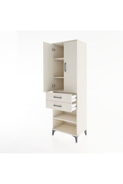 Hyperion Dolap 4 Raflı 2 Çekmeceli 2 Kapaklı 60x44x195 Aytaşı-Aytaşı