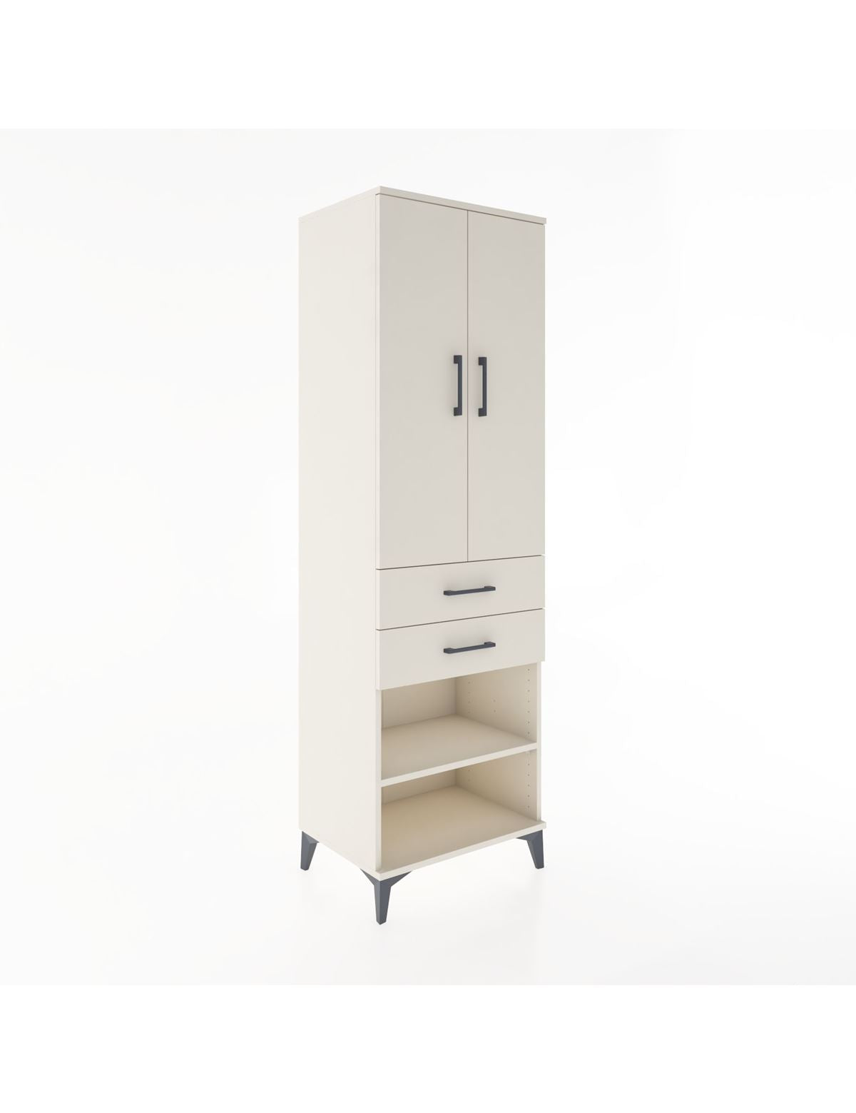 Hyperion Dolap 4 Raflı 2 Çekmeceli 2 Kapaklı 60x44x195 Aytaşı-Aytaşı