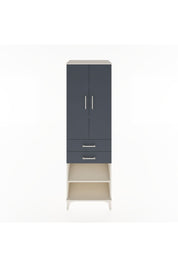Hyperion Dolap 4 Raflı 2 Çekmeceli 2 Kapaklı 60x44x195 Aytaşı-Antrasit