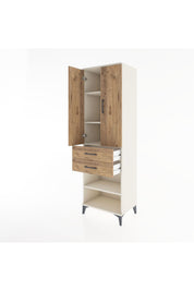 Hyperion Dolap 4 Raflı 2 Çekmeceli 2 Kapaklı 60x44x195 Aytaşı-Çam