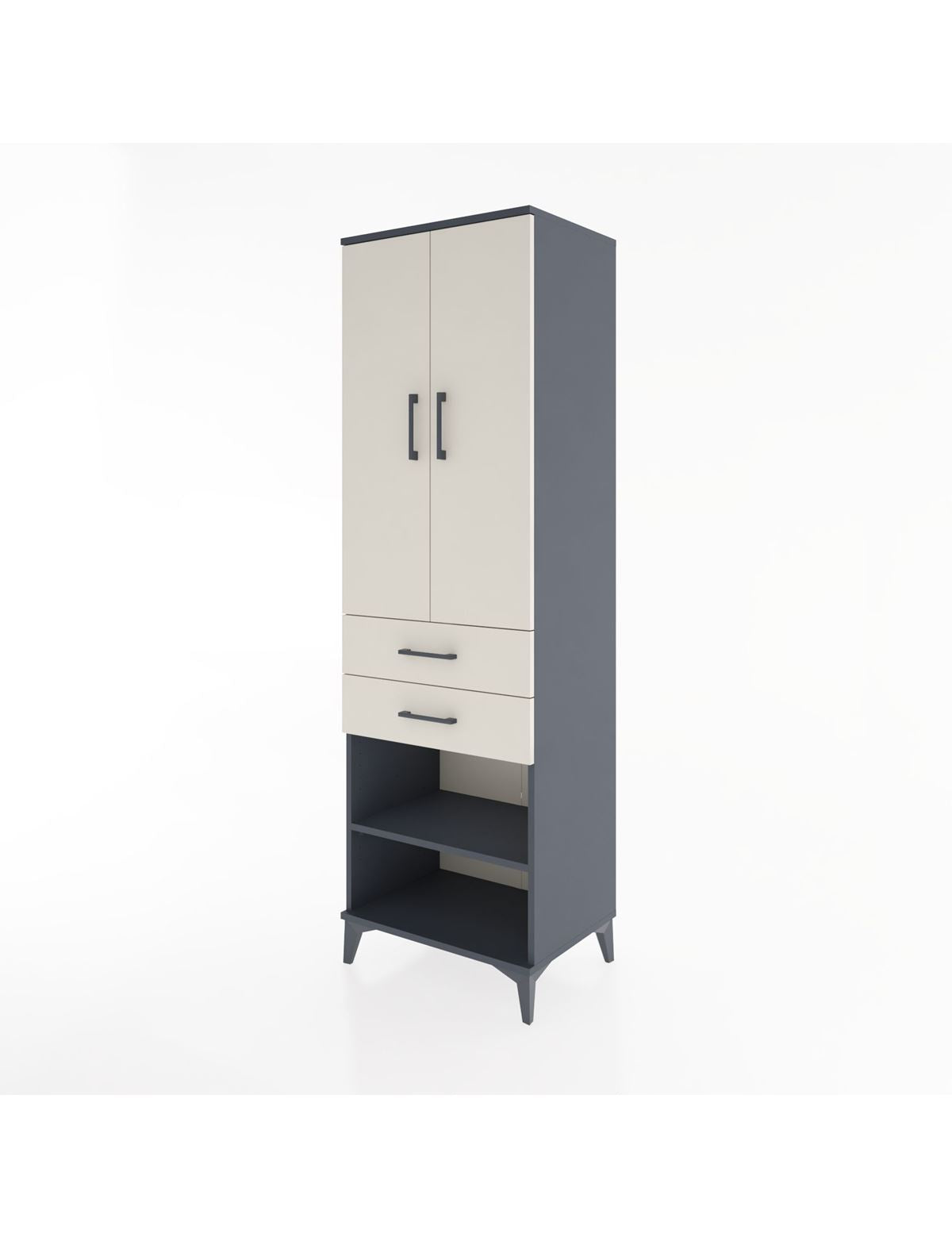 Hyperion Dolap 4 Raflı 2 Çekmeceli 2 Kapaklı 60x44x195 - S59M119V4B
