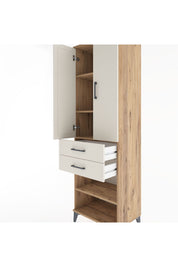 Hyperion Dolap 4 Raflı 2 Çekmeceli 2 Kapaklı 60x44x195 Çam-Aytaşı