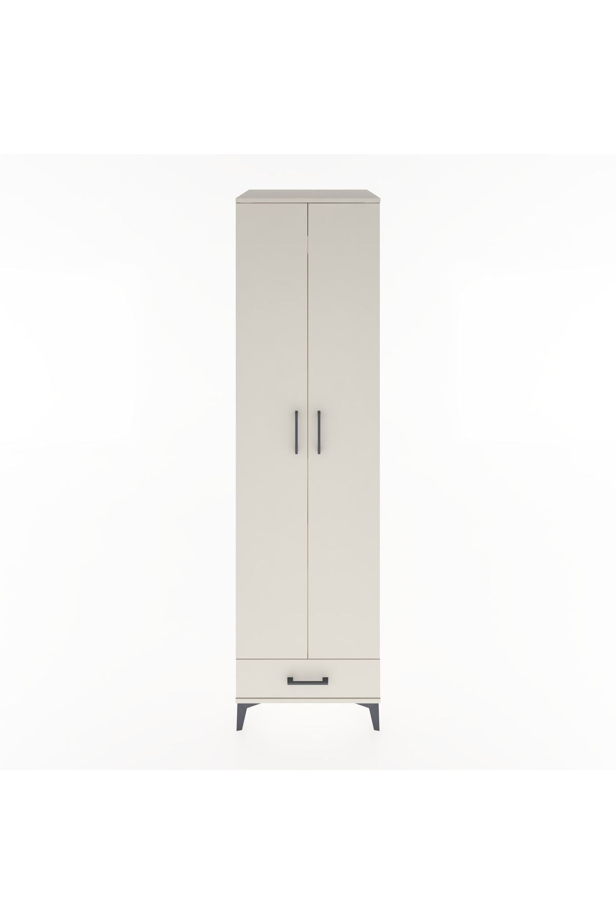 Hyperion Dolap 3 Raflı Tek Çekmeceli Tek Askılı 60x44x195 Aytaşı-Aytaşı