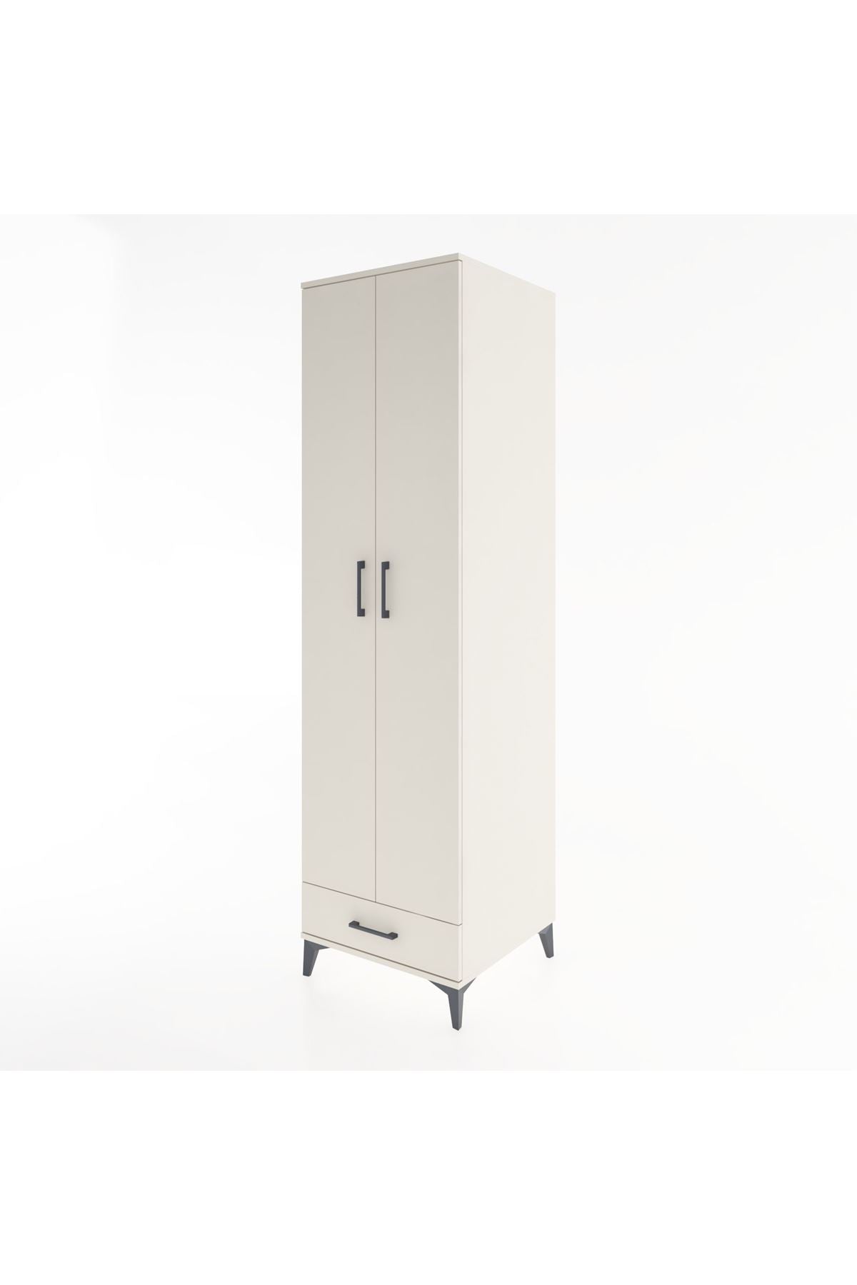Hyperion Dolap 3 Raflı Tek Çekmeceli Tek Askılı 60x44x195 Aytaşı-Aytaşı