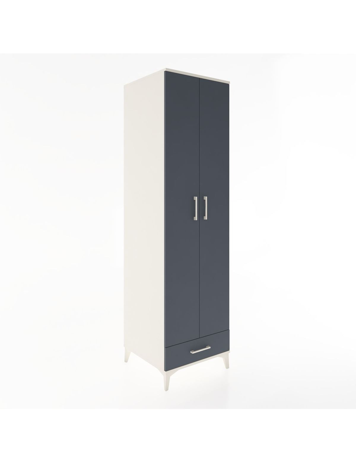 Hyperion Dolap 3 Raflı Tek Çekmeceli Tek Askılı 60x44x195 Aytaşı-Antrasit