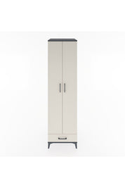 Hyperion Dolap 3 Raflı Tek Çekmeceli Tek Askılı 60x44x195 Antrasit-Aytaşı