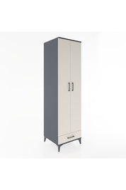Hyperion Dolap 3 Raflı Tek Çekmeceli Tek Askılı 60x44x195 Antrasit-Aytaşı