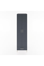 Hyperion Dolap 3 Raflı Tek Çekmeceli Tek Askılı 60x44x195 Antrasit-Antrasit