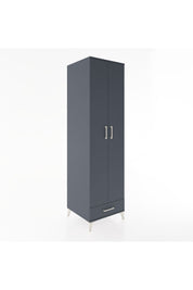 Hyperion Dolap 3 Raflı Tek Çekmeceli Tek Askılı 60x44x195 Antrasit-Antrasit