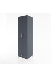 Hyperion Dolap 3 Raflı Tek Çekmeceli Tek Askılı 60x44x195 Antrasit-Antrasit