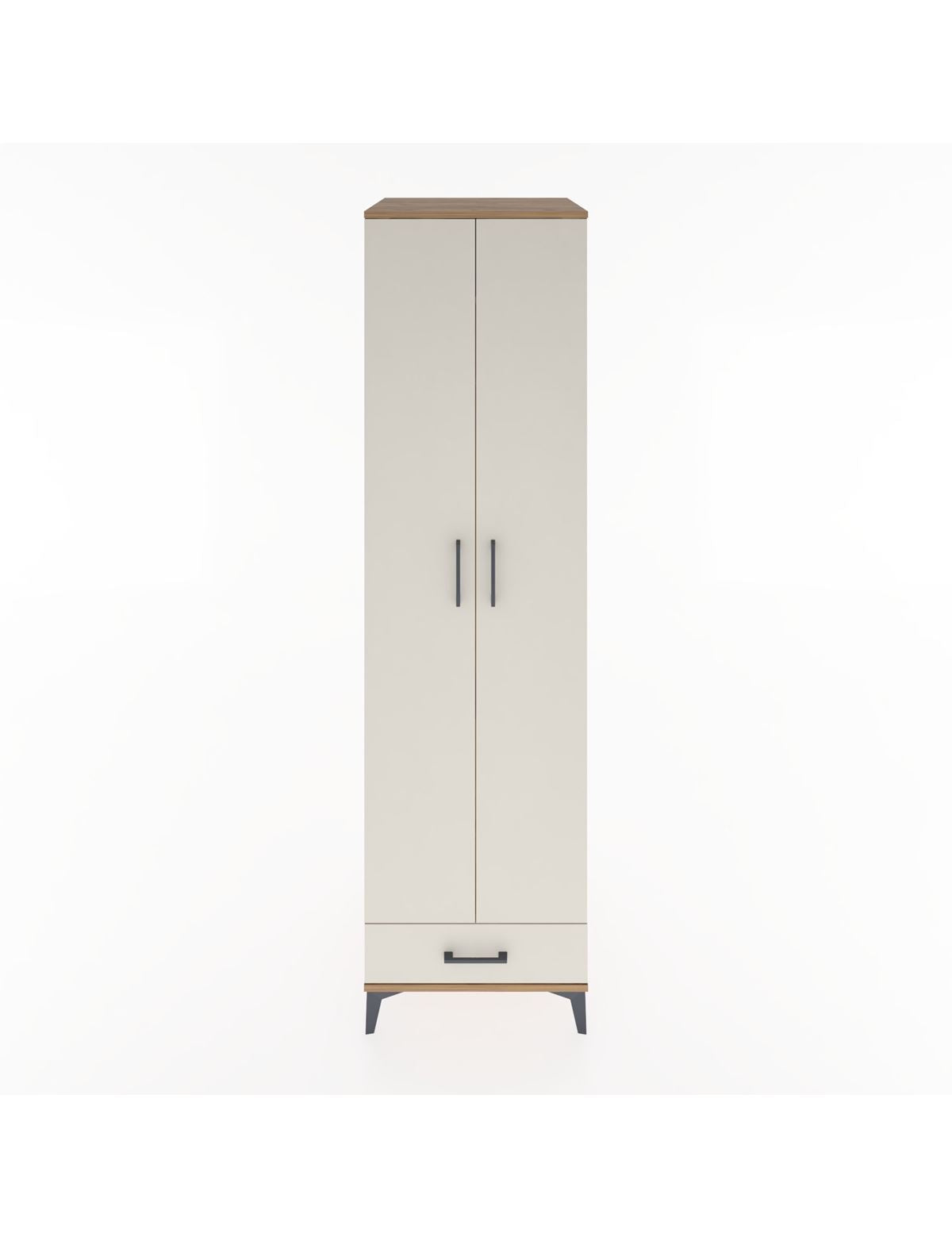 Hyperion Dolap 3 Raflı Tek Çekmeceli Tek Askılı 60x44x195 Çam-Aytaşı