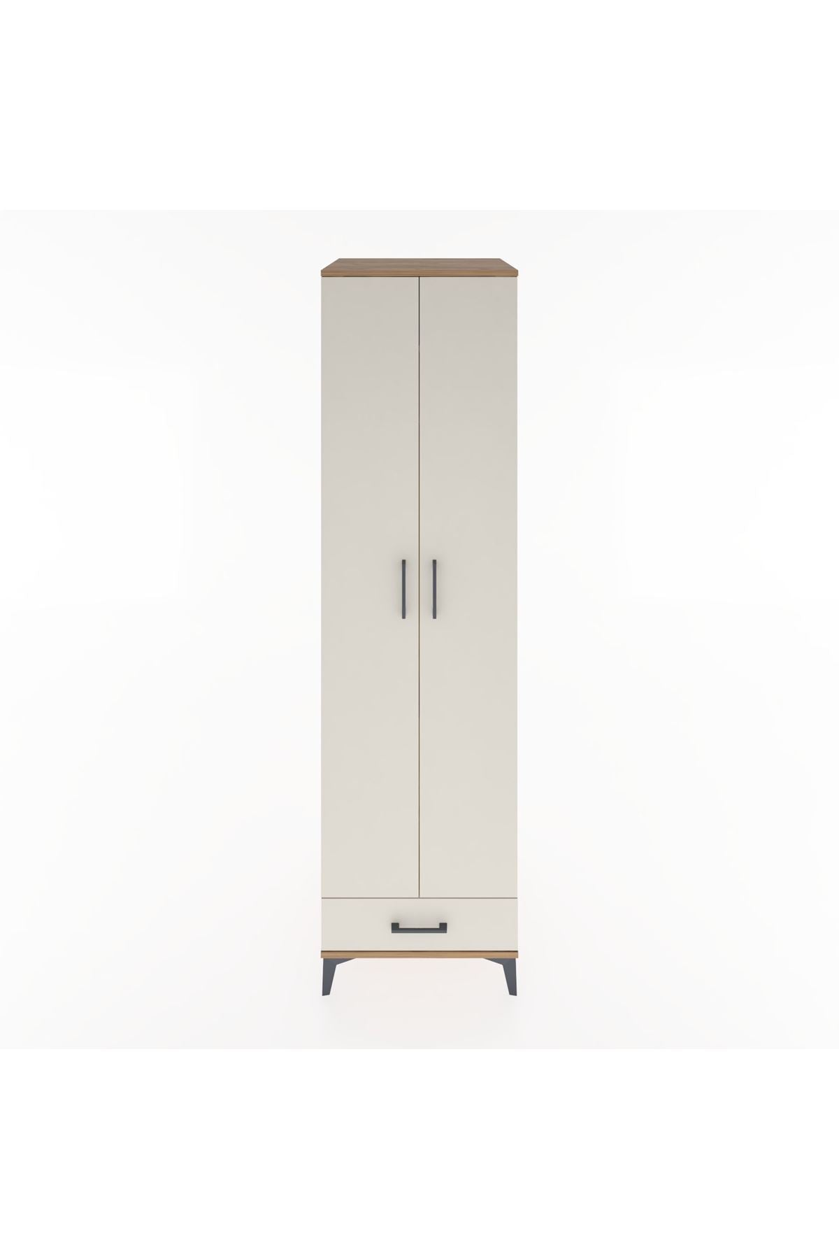 Hyperion Dolap 3 Raflı Tek Çekmeceli Tek Askılı 60x44x195 Çam-Aytaşı