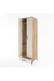 Hyperion Dolap 3 Raflı Tek Çekmeceli Tek Askılı 60x44x195 Çam-Aytaşı