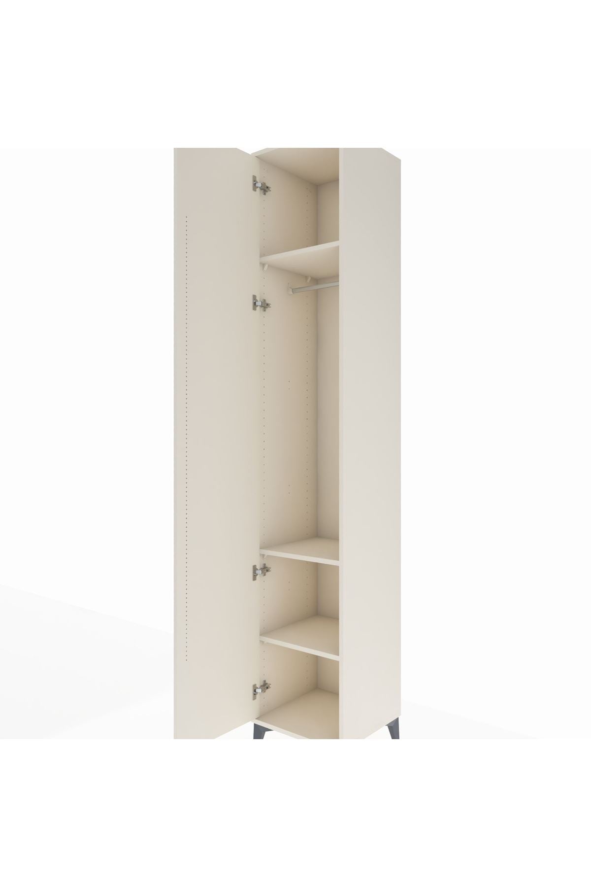 Hyperion Dolap 3 Raflı Tek Kapaklı Tek Askılı 44x44x243 Aytaşı-Aytaşı