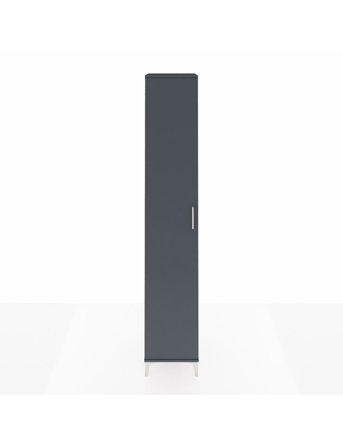 Hyperion Dolap 3 Raflı Tek Kapaklı Tek Askılı 44x44x243 Antrasit-Antrasit