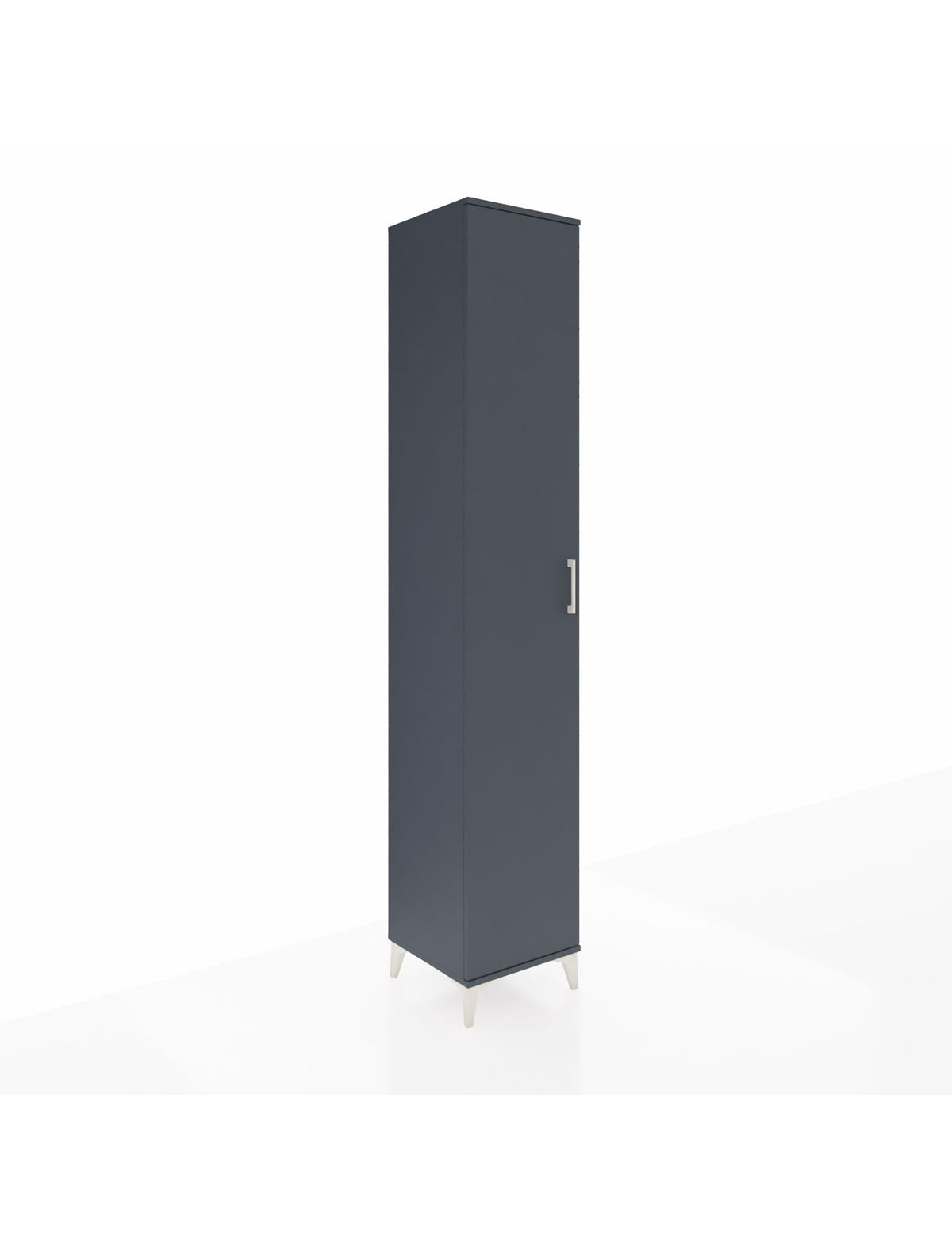 Hyperion Dolap 3 Raflı Tek Kapaklı Tek Askılı 44x44x243 Antrasit-Antrasit