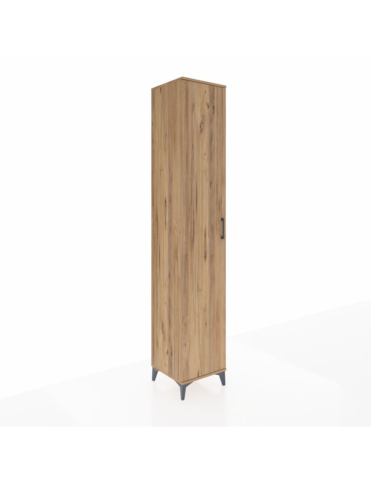 Hyperion Dolap 3 Raflı Tek Kapaklı Tek Askılı 44x44x243 Çam-Çam