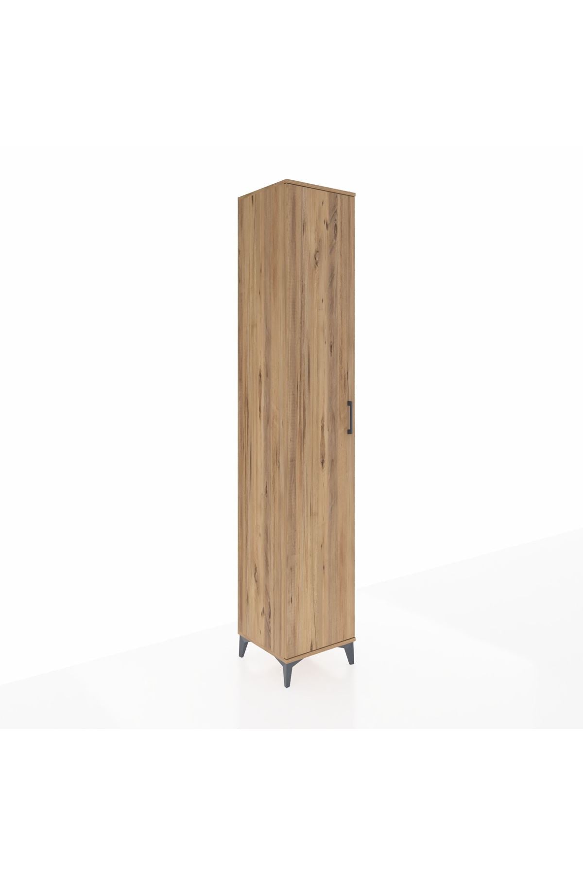Hyperion Dolap 3 Raflı Tek Kapaklı Tek Askılı 44x44x243 Çam-Çam