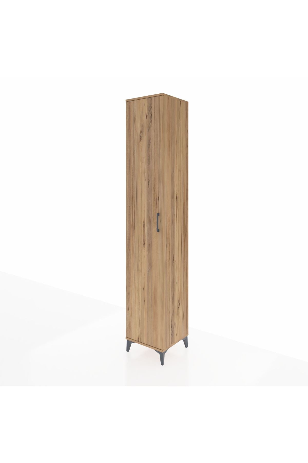 Hyperion Dolap 3 Raflı Tek Kapaklı Tek Askılı 44x44x243 Çam-Çam