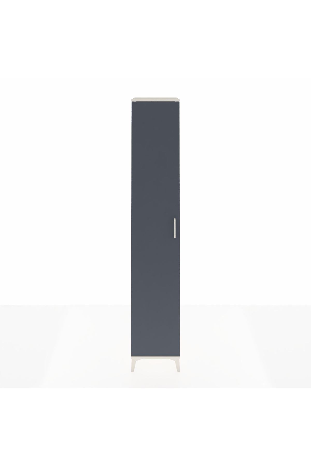 Hyperion Dolap 6 Raflı Tek Kapaklı 44x44x243 Aytaşı-Antrasit