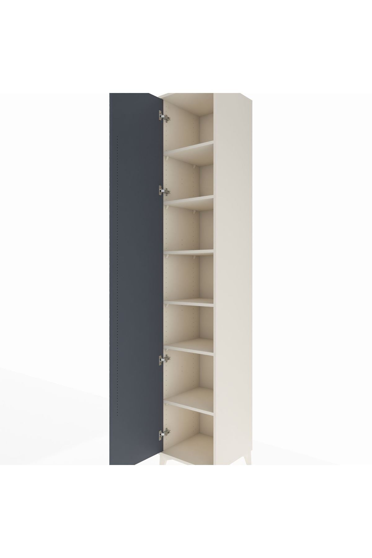 Hyperion Dolap 6 Raflı Tek Kapaklı 44x44x243 Aytaşı-Antrasit