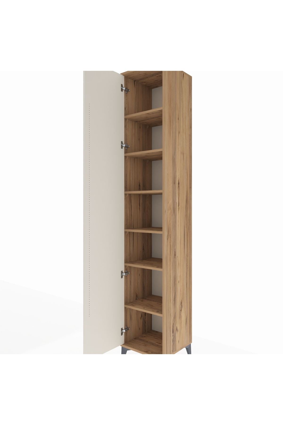 Hyperion Dolap 6 Raflı Tek Kapaklı 44x44x243 Çam-Aytaşı