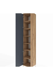 Hyperion Dolap 6 Raflı Tek Kapaklı 44x44x243 Çam-Antrasit