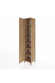 Hyperion Dolap 6 Raflı Tek Kapaklı 44x44x243 Çam-Çam
