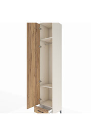 Hyperion Dolap 3 Raflı Tek Çekmeceli Tek Askılı 44x44x243 Aytaşı-Çam