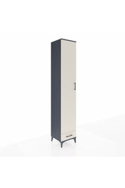 Hyperion Dolap 3 Raflı Tek Çekmeceli Tek Askılı 44x44x243 Antrasit-Aytaşı