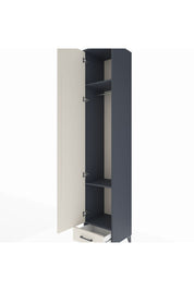 Hyperion Dolap 3 Raflı Tek Çekmeceli Tek Askılı 44x44x243 Antrasit-Aytaşı