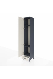 Hyperion Dolap 3 Raflı Tek Çekmeceli Tek Askılı 44x44x243 Antrasit-Aytaşı