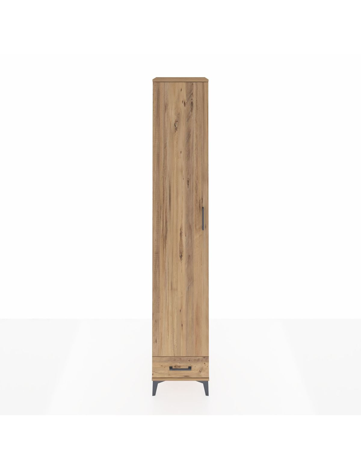 Hyperion Dolap 3 Raflı Tek Çekmeceli Tek Askılı 44x44x243 Çam-Çam