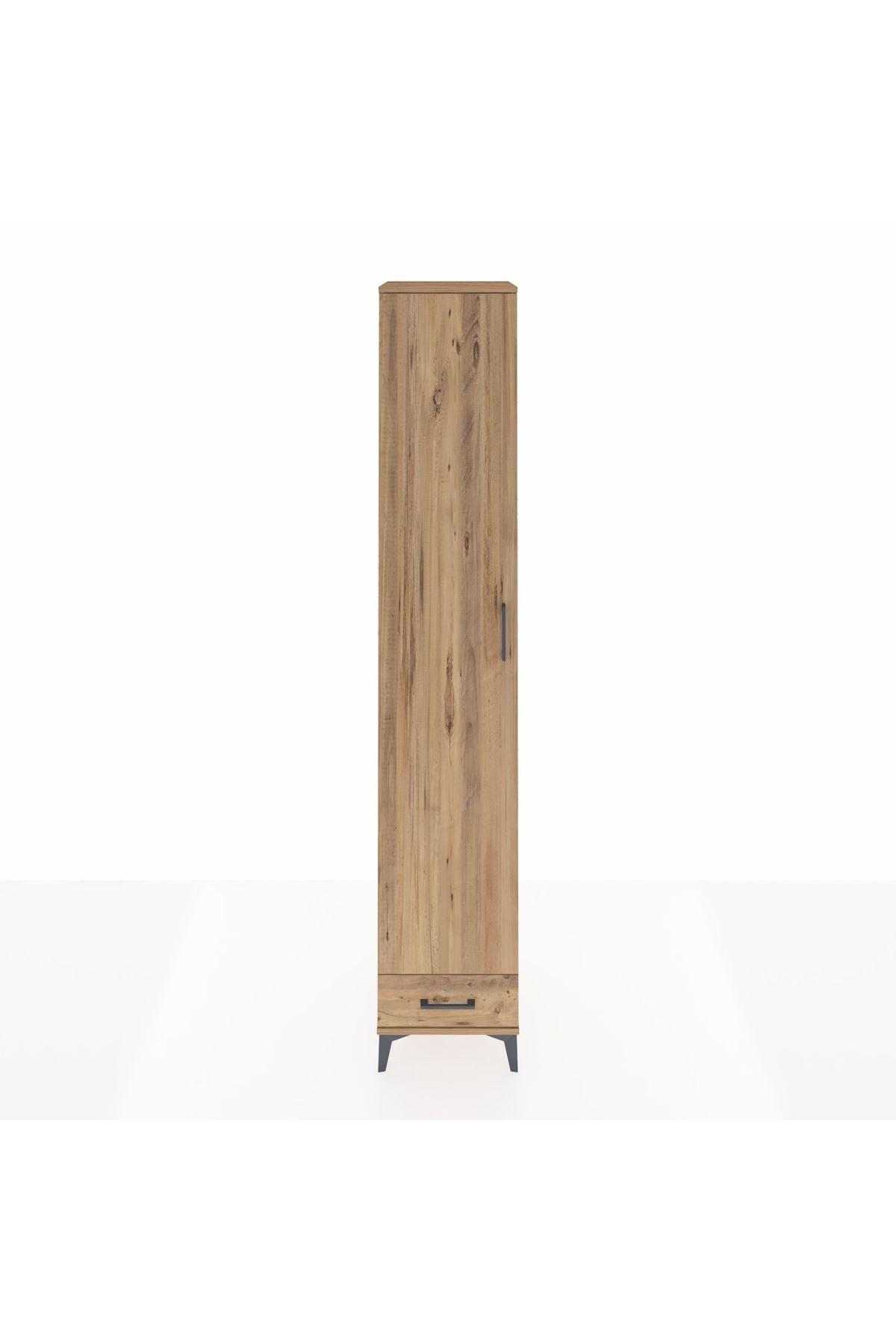 Hyperion Dolap 3 Raflı Tek Çekmeceli Tek Askılı 44x44x243 Çam-Çam