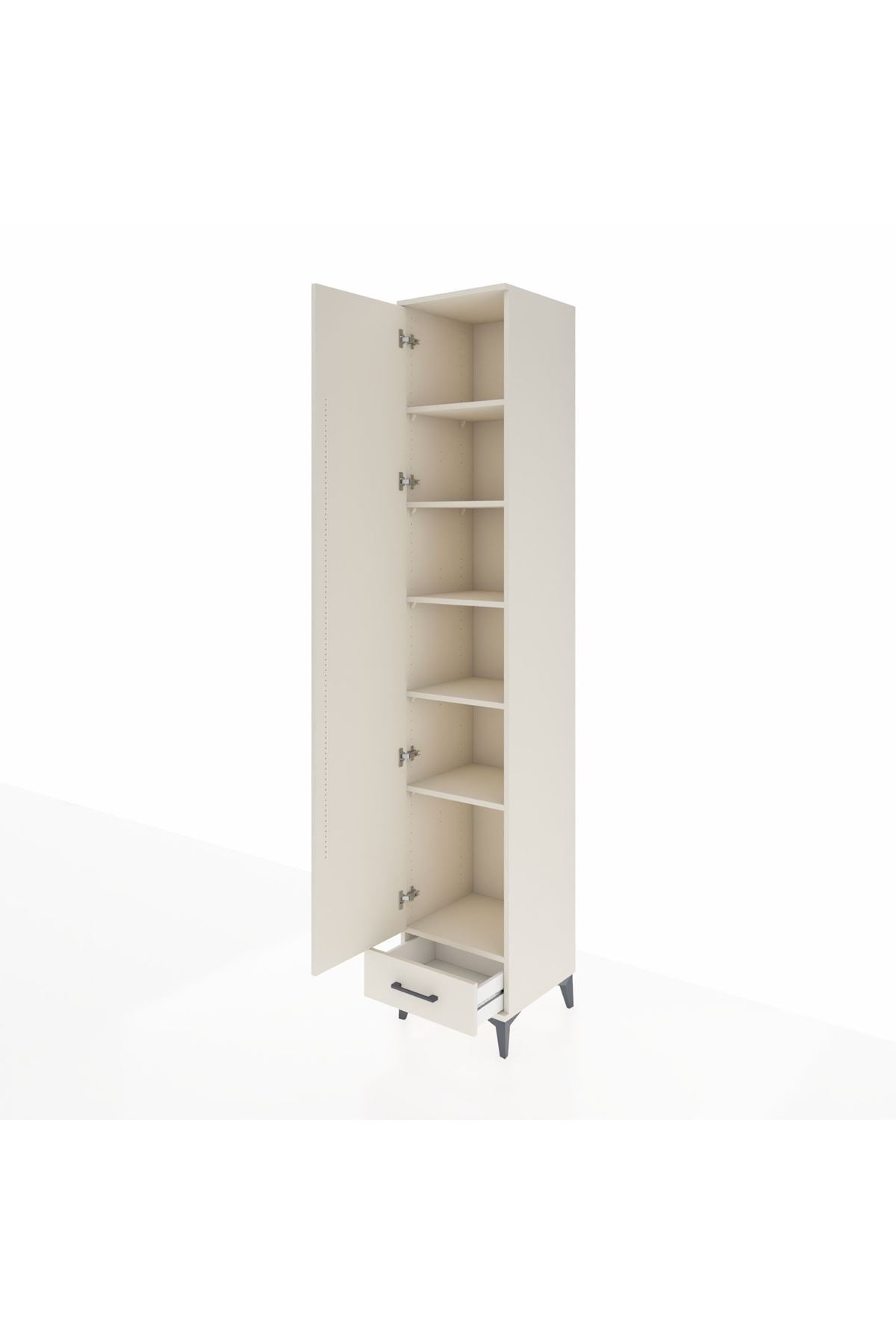 Hyperion Dolap 6 Raflı Tek Çekmeceli Tek Kapaklı 44x44x243 Aytaşı-Aytaşı