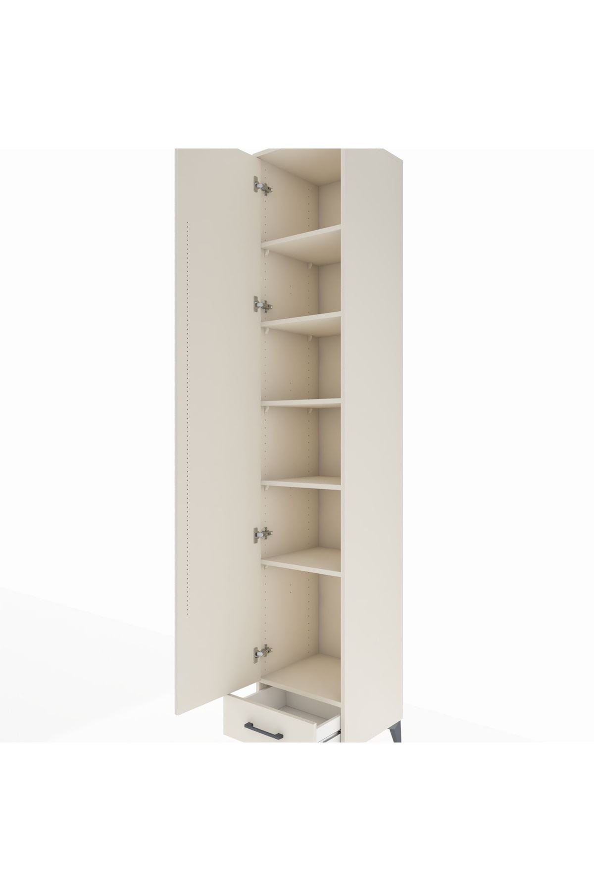 Hyperion Dolap 6 Raflı Tek Çekmeceli Tek Kapaklı 44x44x243 Aytaşı-Aytaşı