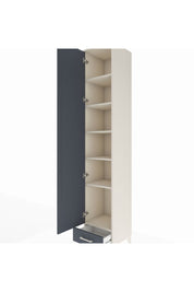 Hyperion Dolap 6 Raflı Tek Çekmeceli Tek Kapaklı 44x44x243 Aytaşı-Antrasit