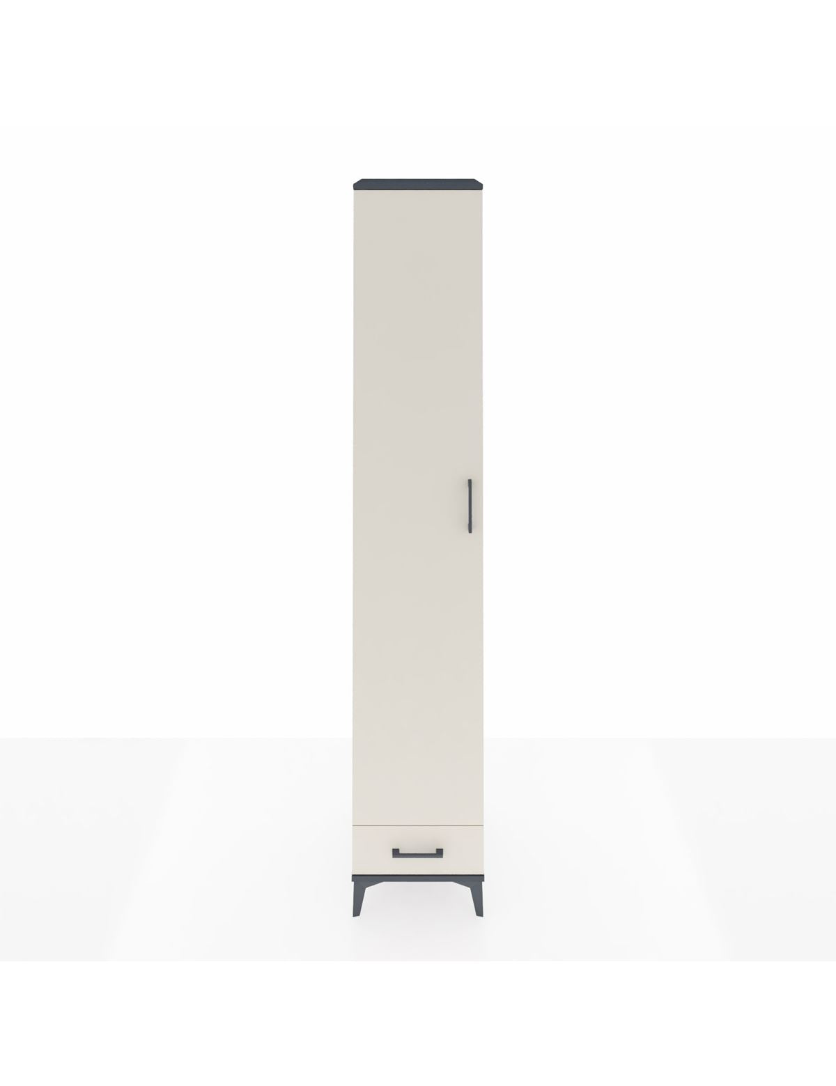 Hyperion Dolap 6 Raflı Tek Çekmeceli Tek Kapaklı 44x44x243 Antrasit-Aytaşı