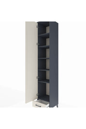 Hyperion Dolap 6 Raflı Tek Çekmeceli Tek Kapaklı 44x44x243 Antrasit-Aytaşı