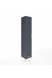 Hyperion Dolap 6 Raflı Tek Çekmeceli Tek Kapaklı 44x44x243 Antrasit-Antrasit