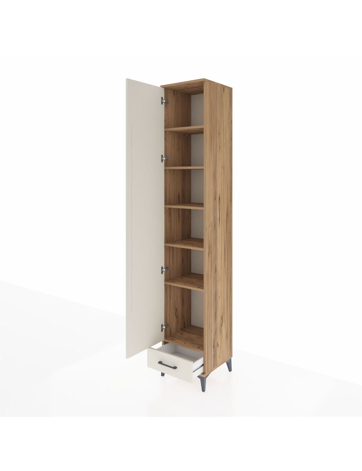 Hyperion Dolap 6 Raflı Tek Çekmeceli Tek Kapaklı 44x44x243 - S64M004V7B